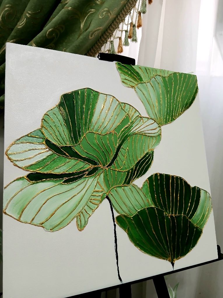 Interyer kartina, razmeri 40×40 sm, 100% qo'l.mehnati