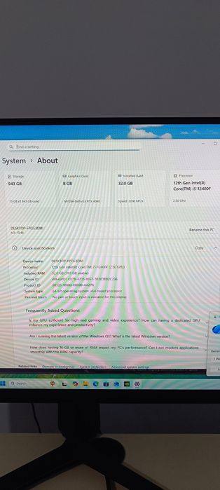 Desktop gaming  12400f