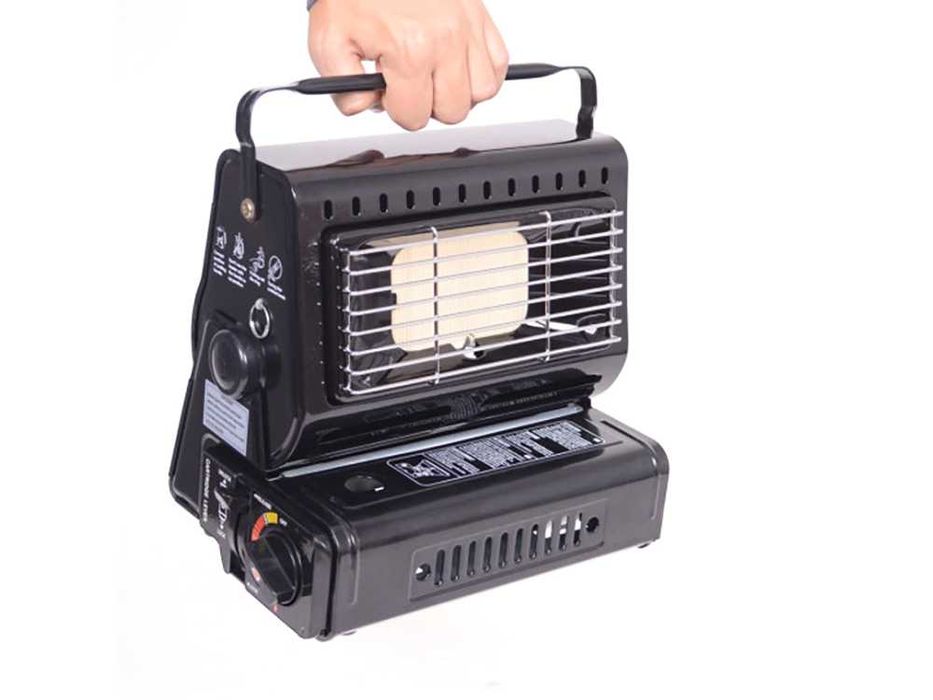 Преносим газов отоплител печка и котлон 2в1 за къмпинг/ риболов / бус