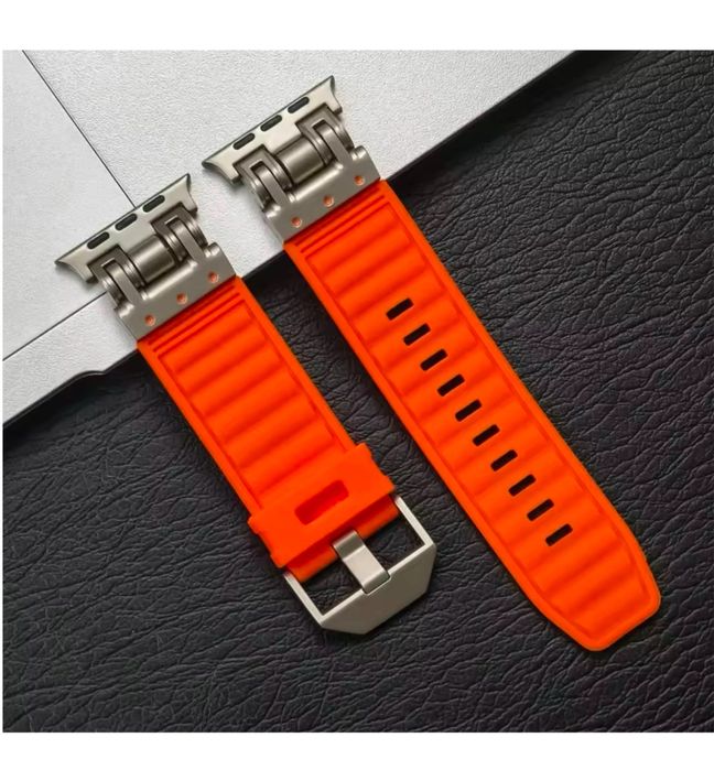 Curea Smart Titanium Ceas Apple Watch Orice Model Husa Folie Silicon
