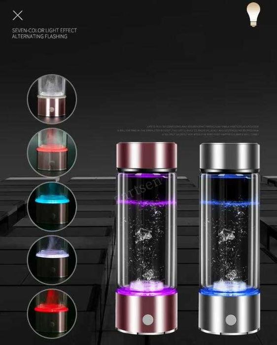 Водородна Бутилка + за Шише 500мл. с Приставка за Кислородно Вдишване