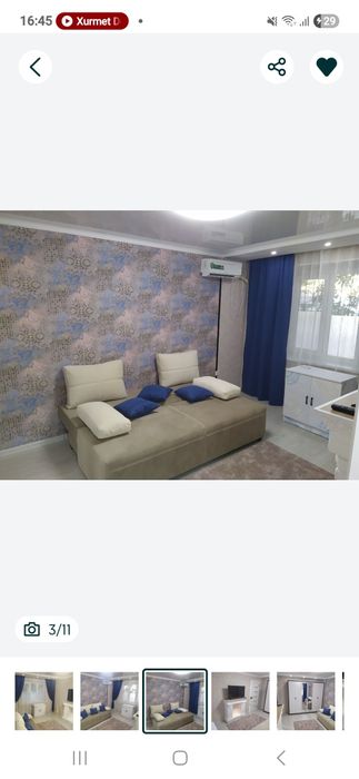 Сдаётся 1-шка в Мирзо-Улугбекском районе 1/2/5 уютная светлая срочно.