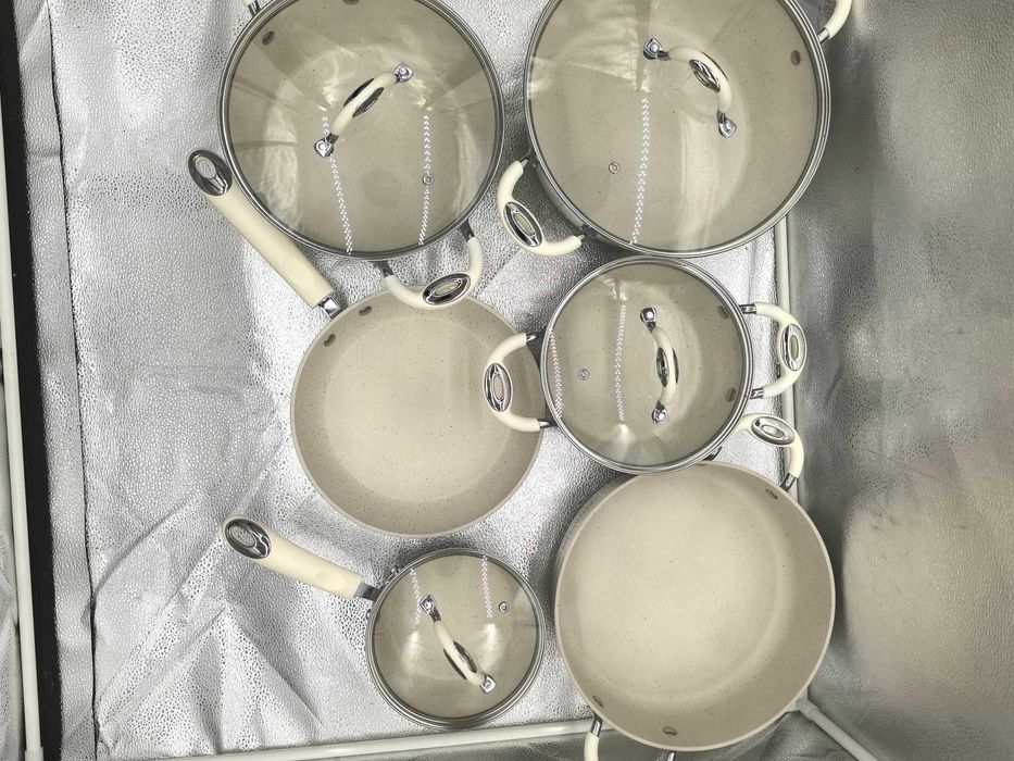 Set vase gatit marmura 10 piese antiaderent rezistent nou