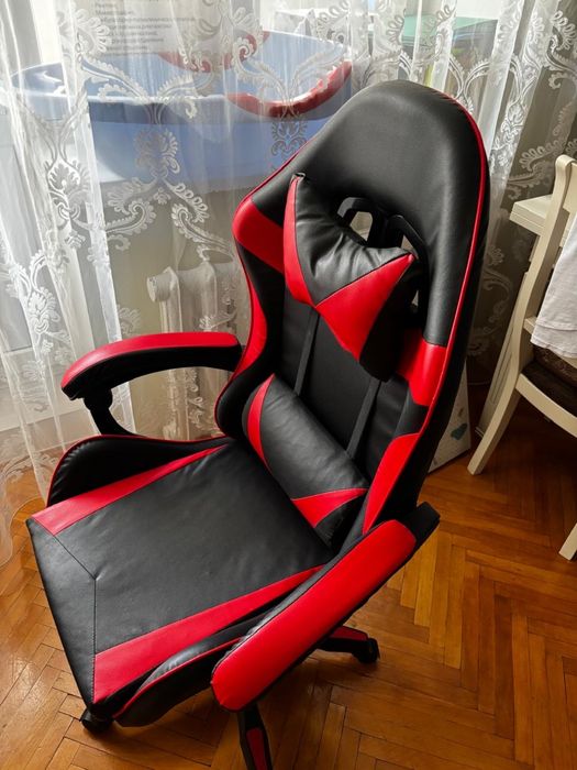 Игровое кресло, черный-красный