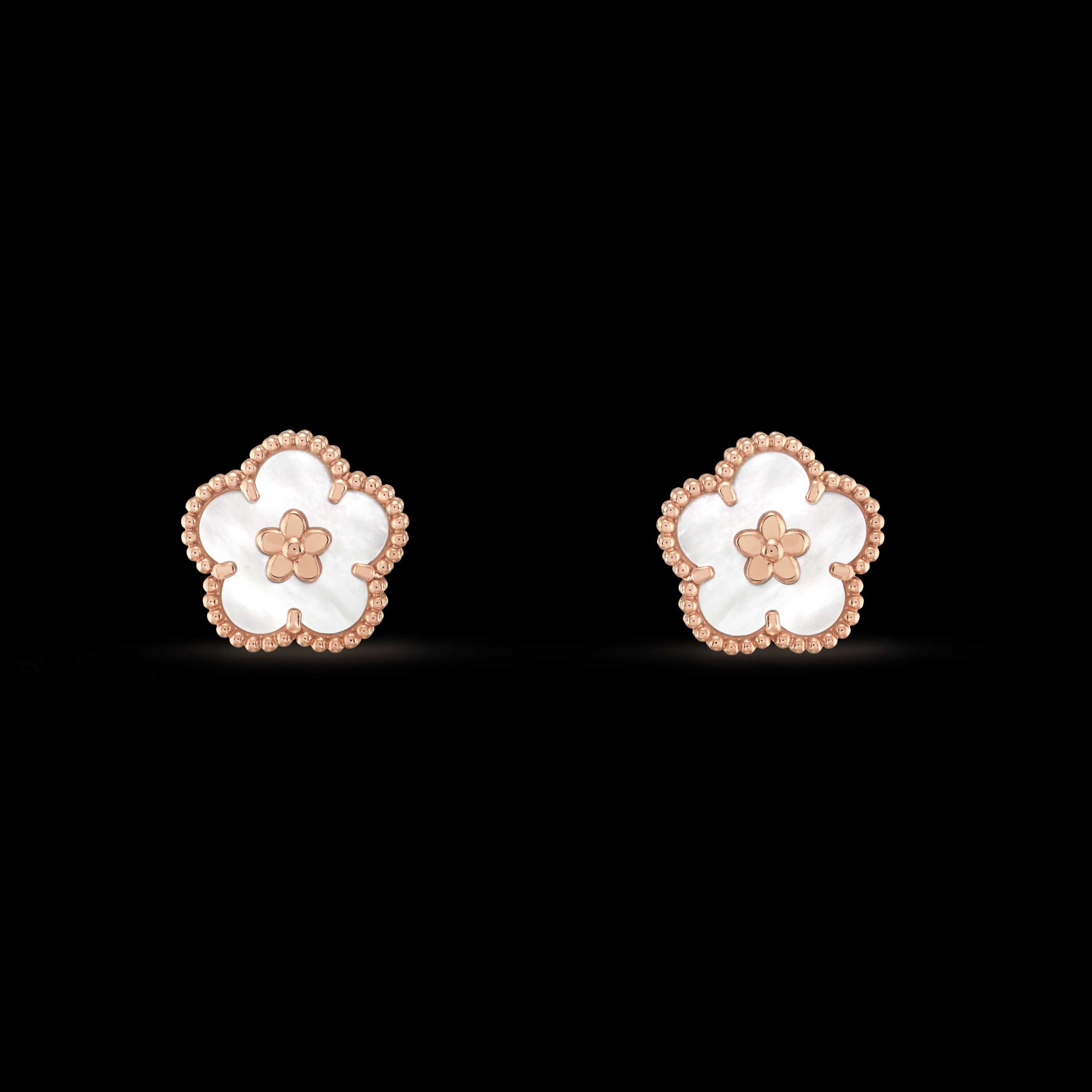 Van Cleef & Arpels VCA Rose Mother of Pearl Lucky Spring Дамски Обеци
