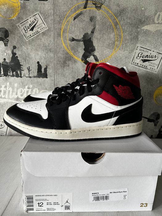 Jordan 1 mid black/gym red| 44,5