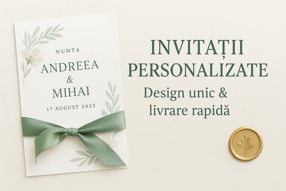 Invitații personalizate pentru nunți, botezuri și petreceri