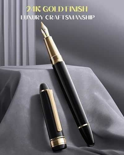 Нова ZiYoMuo Луксозен писалка с 24K златен връх + подаръчна кутия