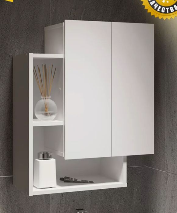 Шкаф-пенал навесной в ванную 764х600