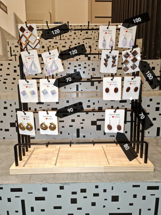 Cercei unicat, handmade, lut polimeric, argint 925