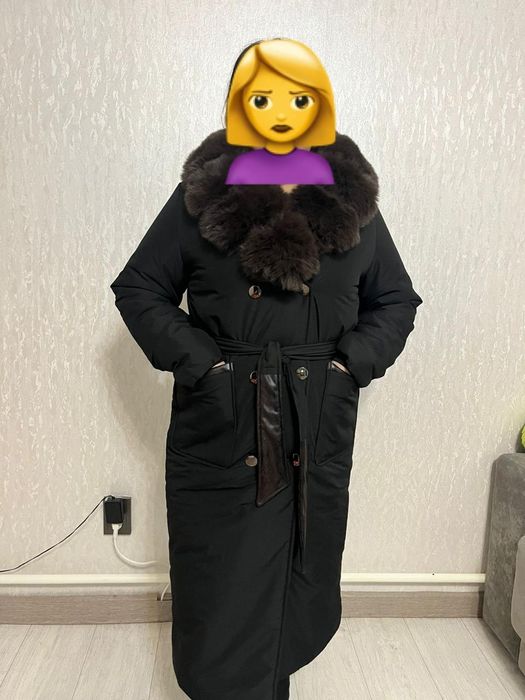 Зимняя куртка с опушкой под писец