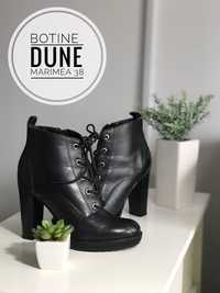 Botine cu toc Dune, marimea 38, piele