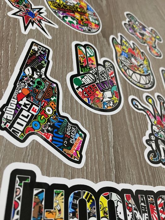 Стикери Sticker Бомб BOMB 13 бр. СУПЕР качествени PVC фолио стике