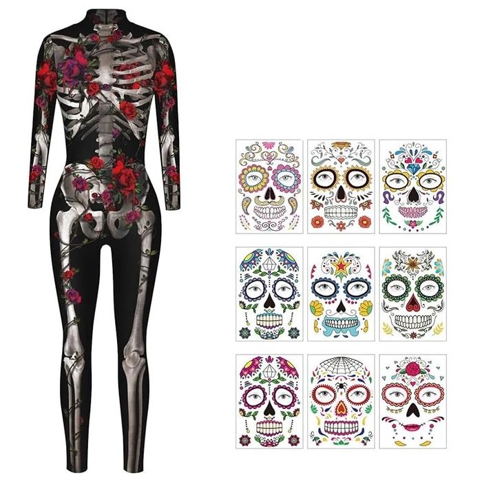 Set costum de carnaval cu 9 stickere amycute