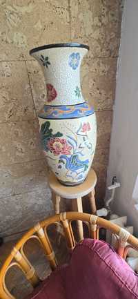 голяма китайска порцеланова ваза, птици, ръчно рисувана ваза