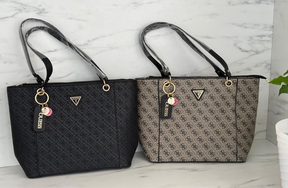 Geanta Y S L  / MK / Guess — Negru / Alb