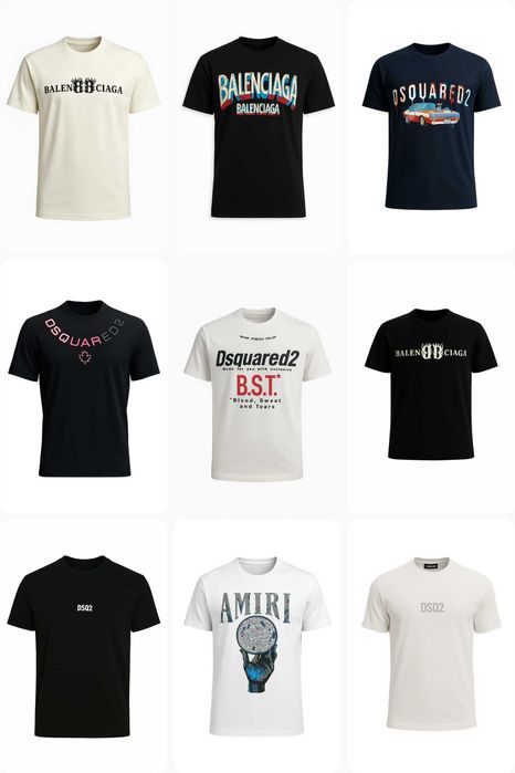 Маркови тениски Dsquared2 / Balenciaga / Amiri