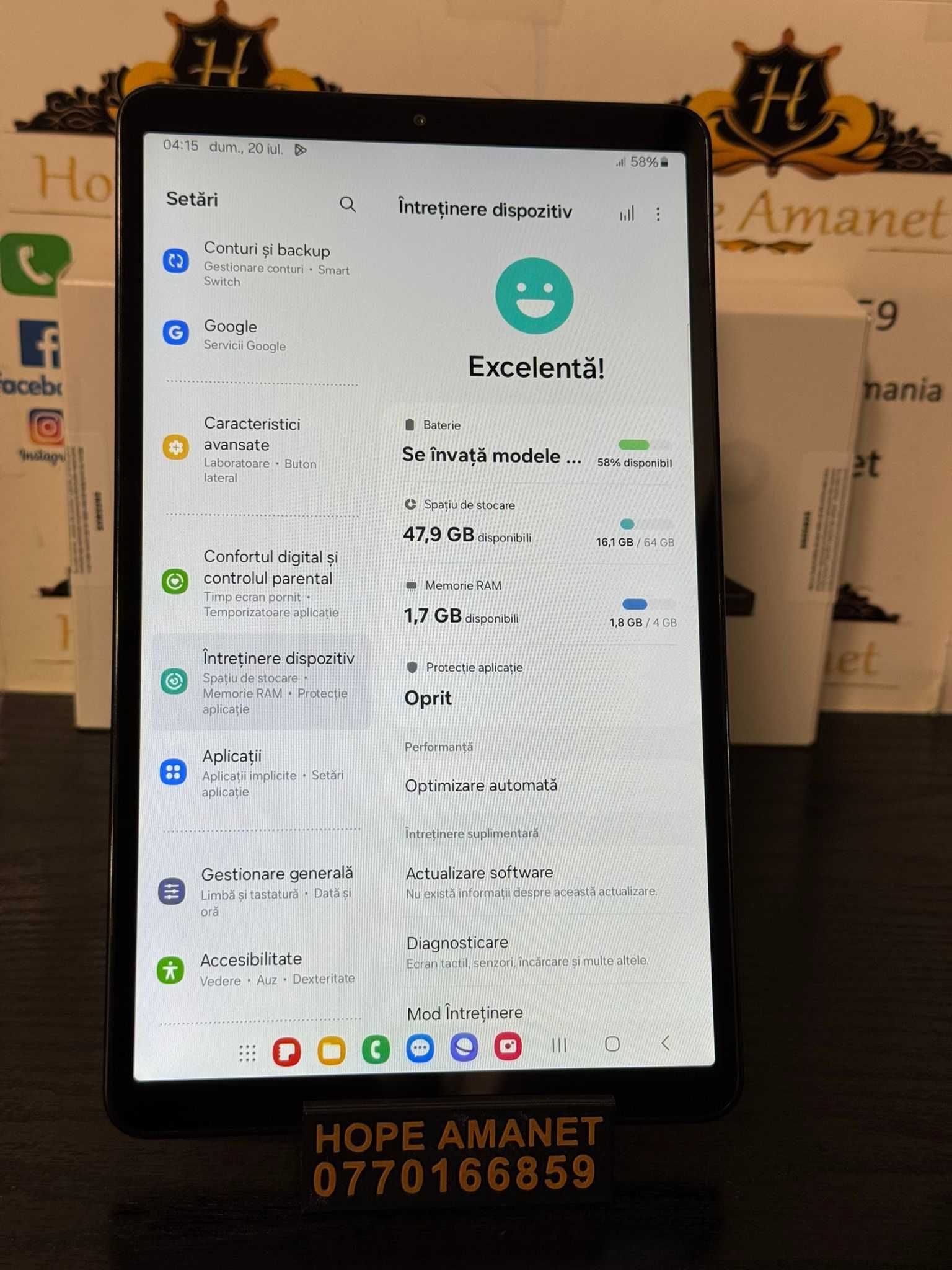 Hope Amanet P10/SAMSUNG TAB A9 64GB