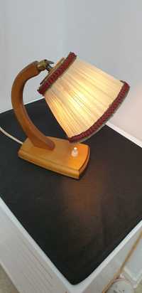 Lampa veioza vintage colectie lemn masiv Suedia 1950 Bauhaus