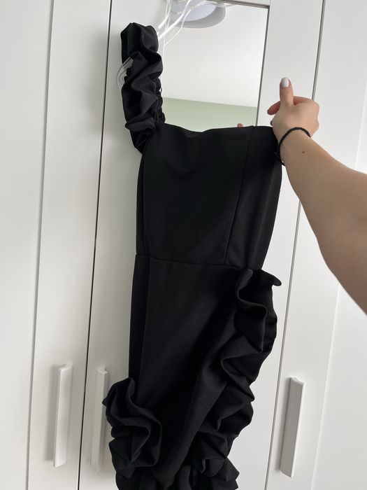 Дамска черна къса рокля