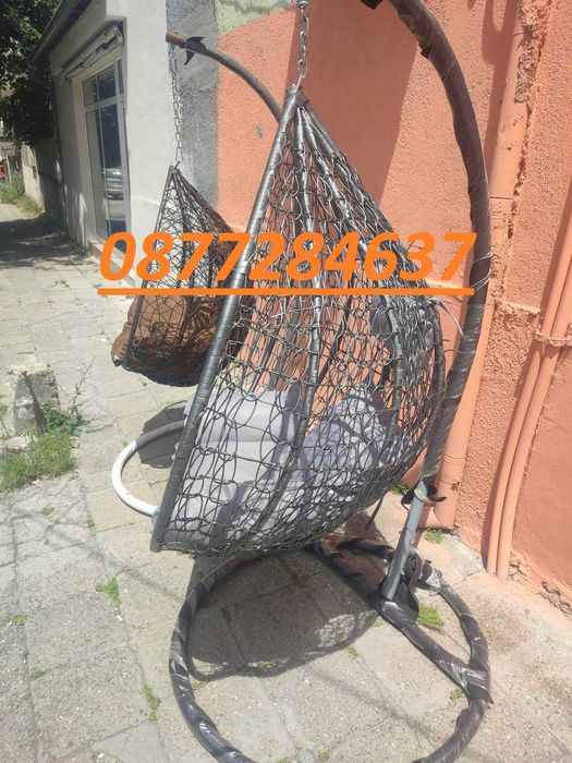 Градинска люлка водоустойчива Висящ ратанов стол 3 размера