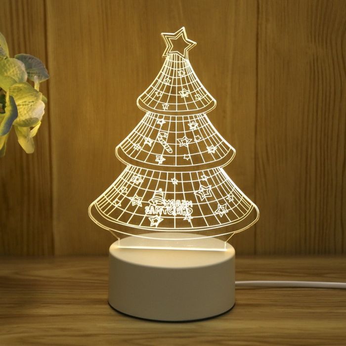 Холограмна 3D LED нощна лампа, 4W, 220V