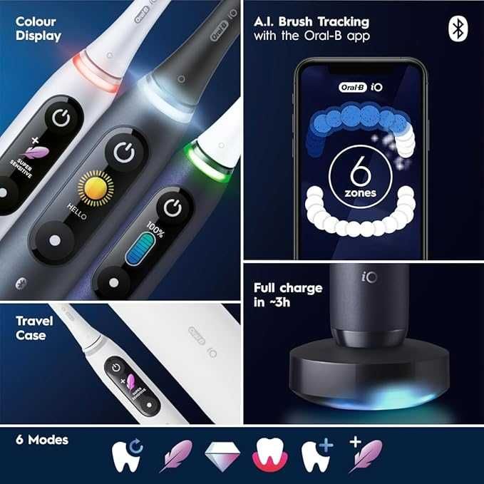 Електрическа четка за зъбиBraun Oral-B iO Seriess 8N , виолетов/бял