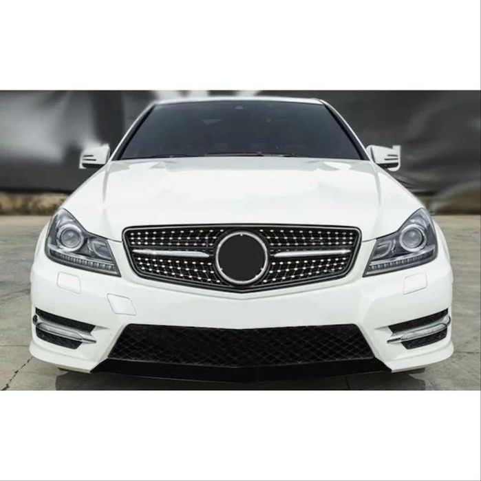 решетка – MERCEDES W204 07-14 C СЕРИЯ DIAMOND GRILLE – (сиво)