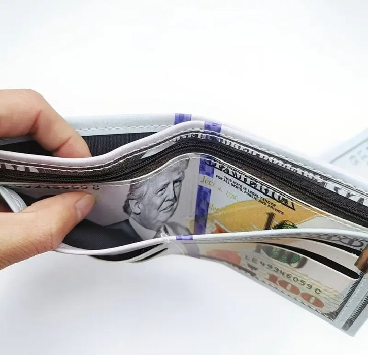 Portofele tip bancnote: 100USD/ UN MILION USD/TRUMP. Super încăpătoare