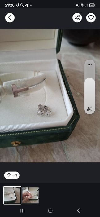 Сережки 585 пробы пусеты брильянтовые