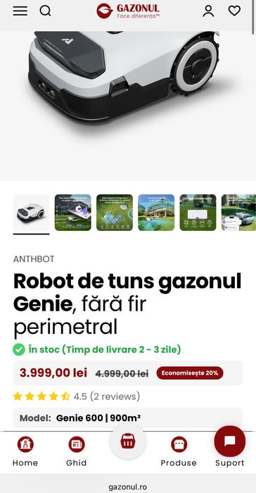 Robot perimetral tuns fazonul fara fir NOU , Masina tuns iarba