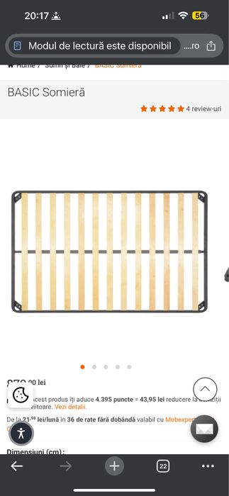 Pat Dreams Mobexpert cu somiera , birou Dreams Mobexpert  cu scaun