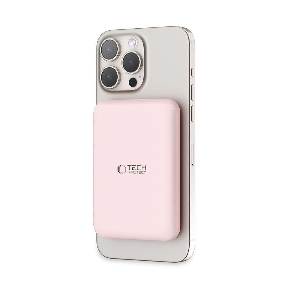 Батерия tech - protect lifemag magsafe power bank 5000mah розова