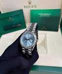 Rolex Day-Date 36mm silver blue dial