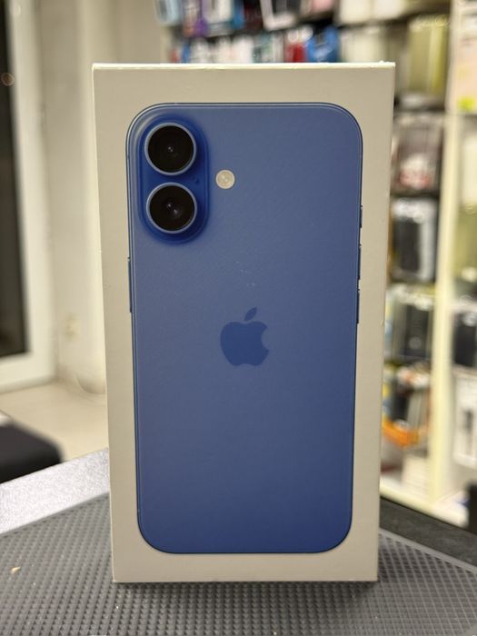 Apple iPhone 16,Ultramarine,128GB *ЧистоНов*3г Гаранция*
