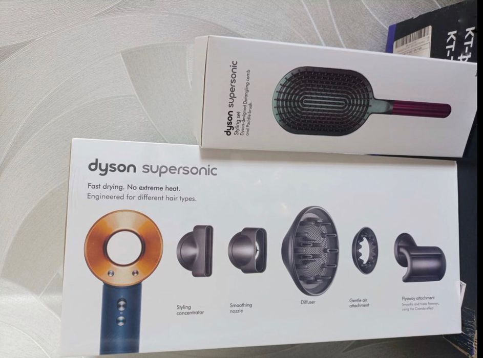 Prussian Blue Cooper Dyson Фен-Стайлер с магнитными насадками Новый