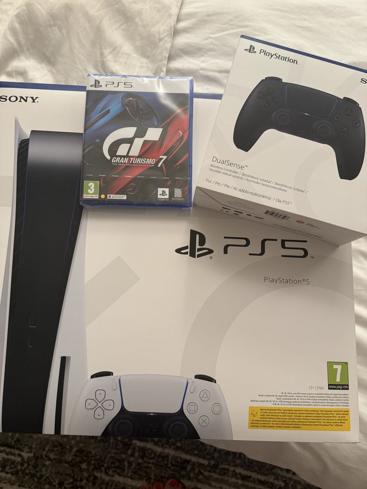Vand PlayStation5 nou + Controller wireless PS5 Dual Sense black