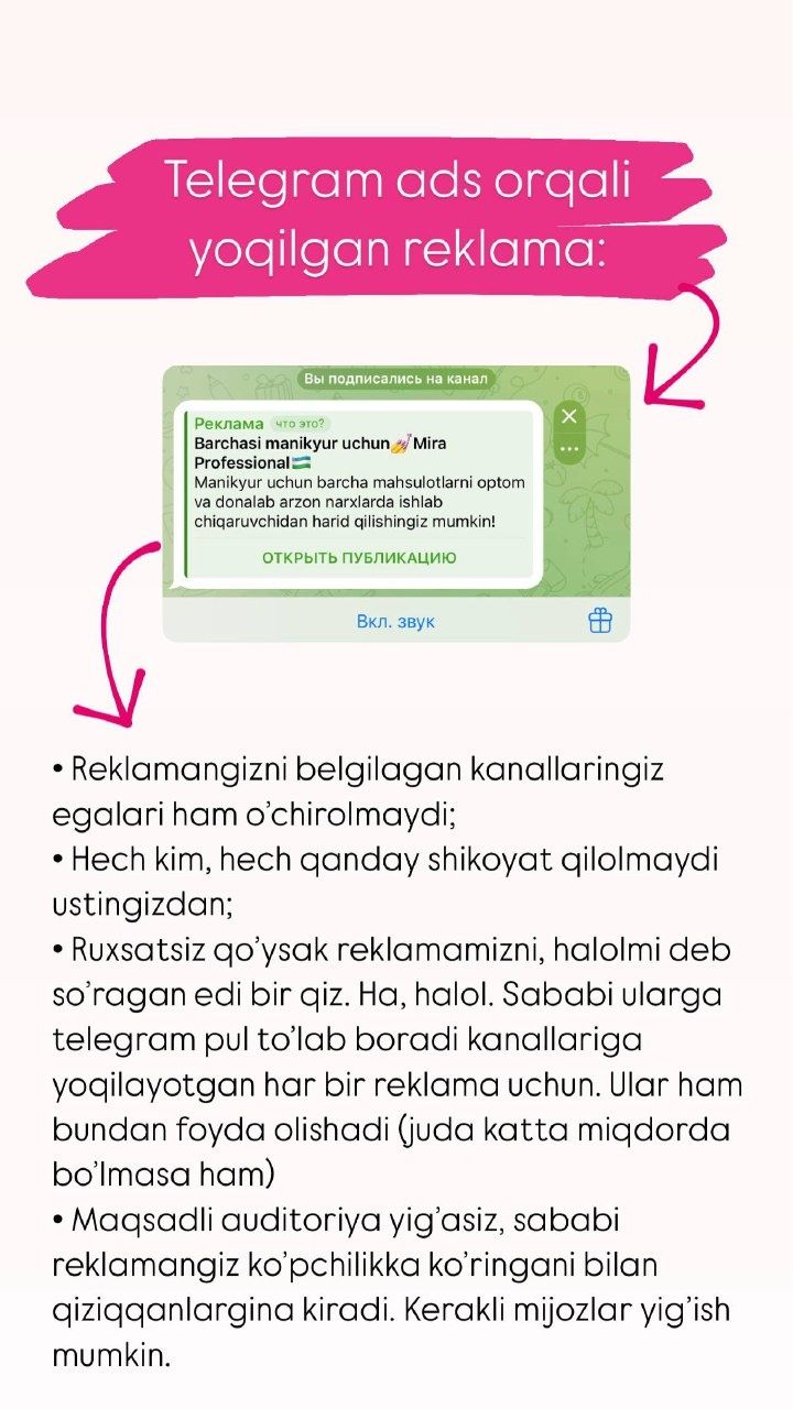 Telegram ADS' kursi