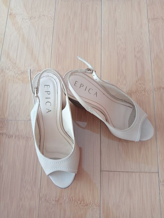 Sandale platforma crem Epica Nr 35
