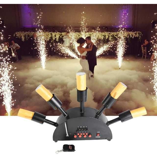 Fum greu, laser, artificii.