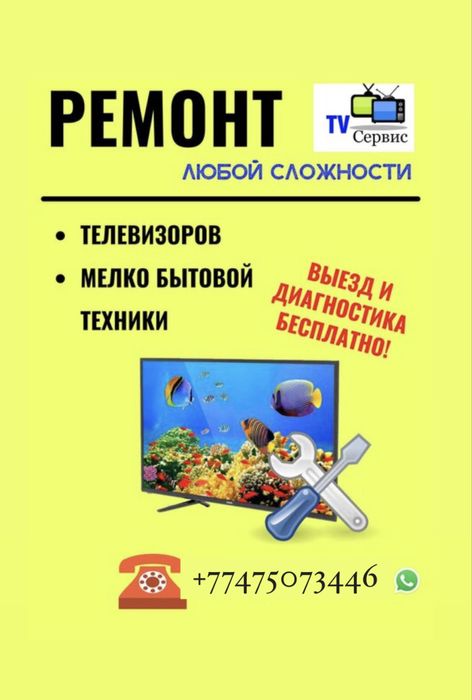 Ремонт телевизоров на дому!