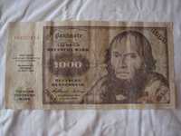 Bancnota 1000 marci germane, decor