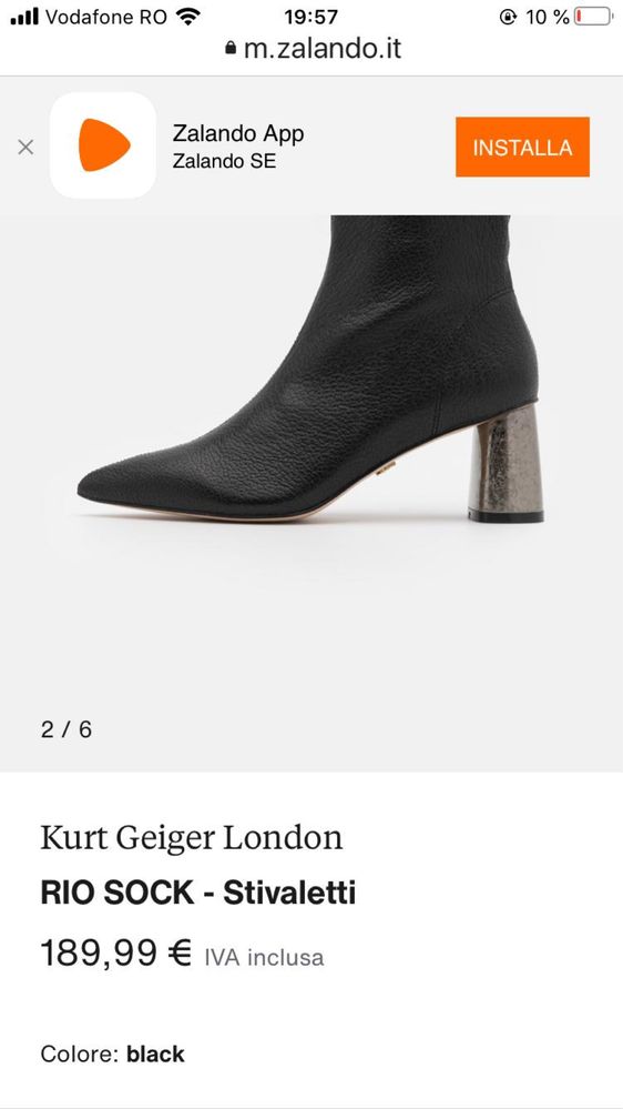 Ghete botine Kurt Geiger London gen musette