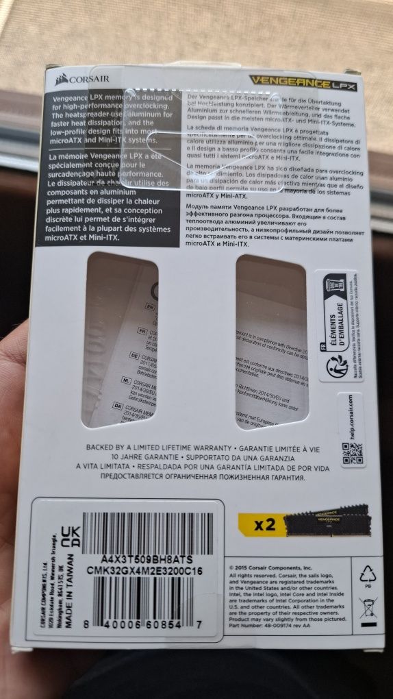Corsair Vengeance LPX Black 32GB, DDR4, 3200MHz, CL16, Dual Chan