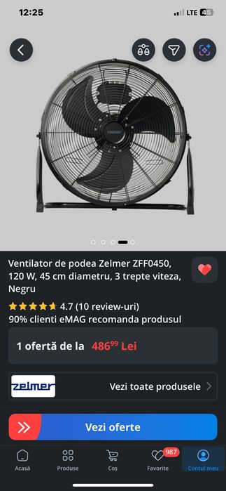 Ventilator de podea ZELMER