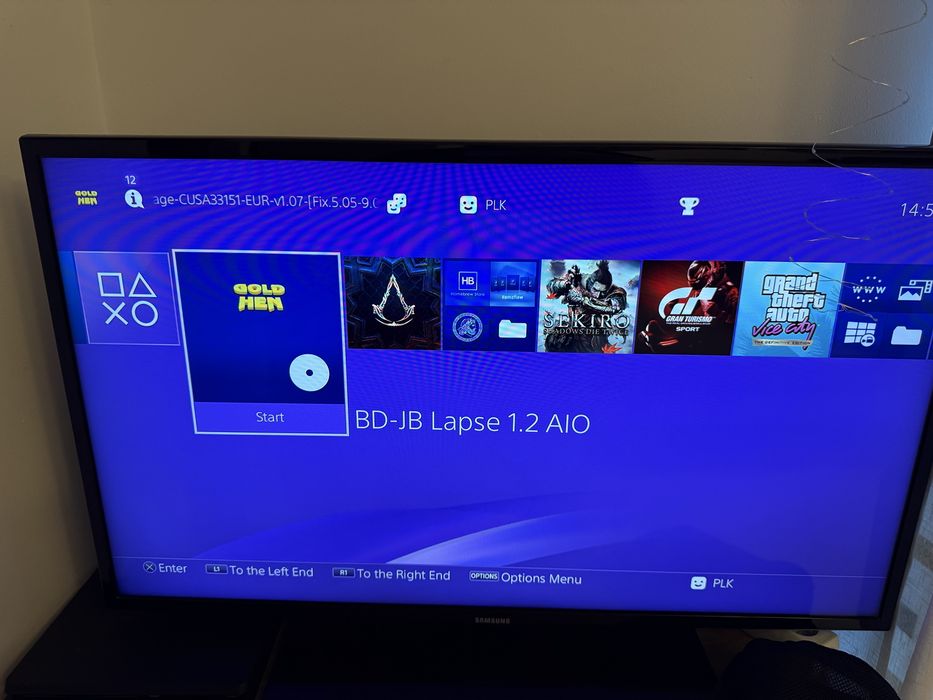 Consola PlayStation 4 Slim Modata BD JB Gold Hen assasins creed gta