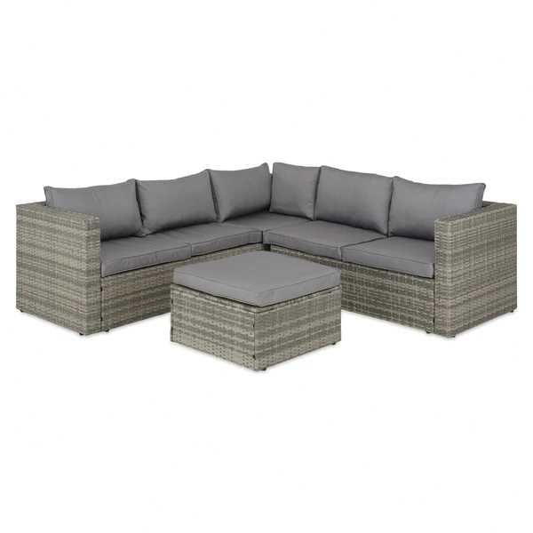 Set mobilier gradina/terasa canapea/colțar si masa taburet HATTEM