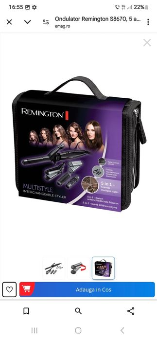 Ondulator Remington cu 5 accesorii