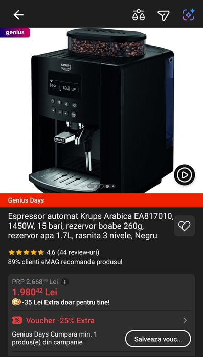 Espressor Krups Quattro force