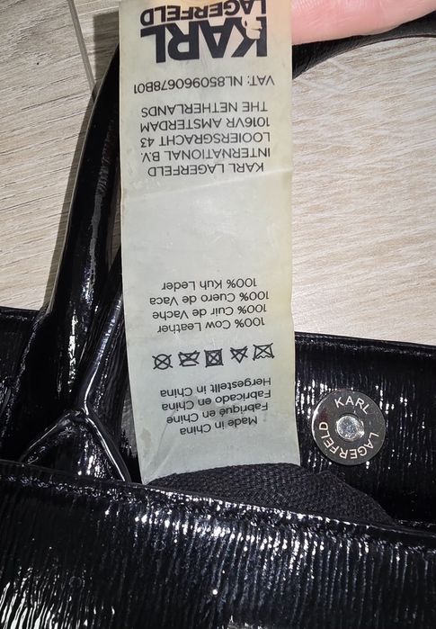 Кожена чанта Karl Lagerfeld